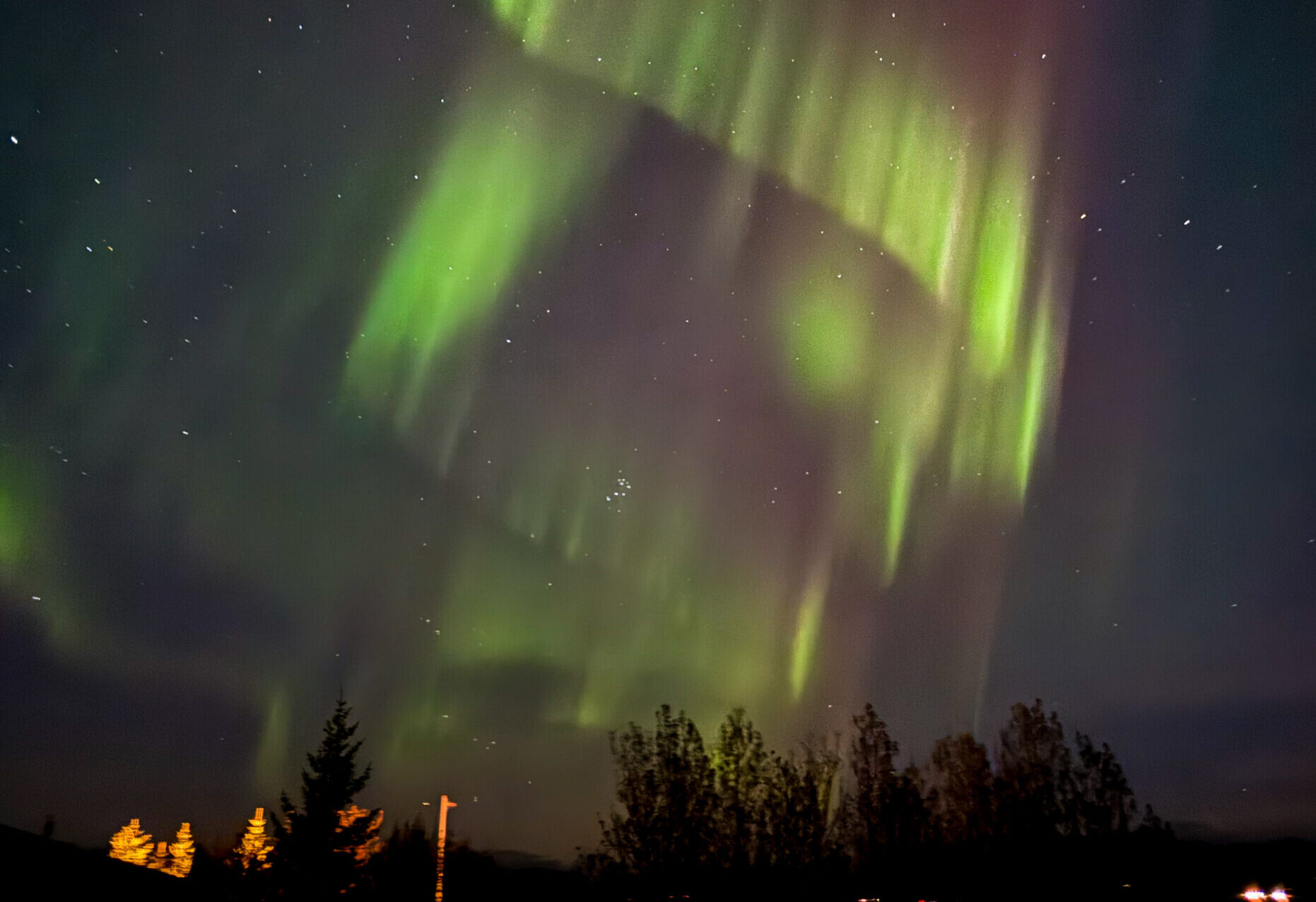 Northern Lights above Hvolsvöllur